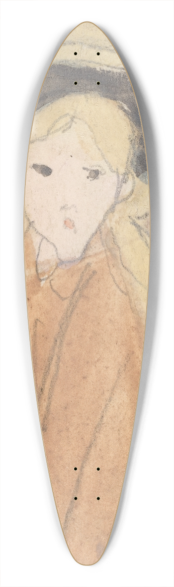 Gwen John - Little Girl with a Large Hat 39.3 inch art pintail longboard deck