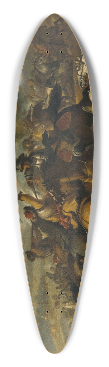 Gysbert Verhoek - A cavalry skirmish 39.3 inch art pintail longboard deck
