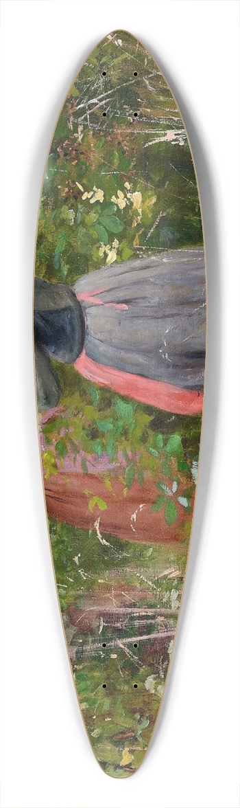 Hans Andersen Brendekilde - Tre smpiger plukker brombr (ca1885) 39.3 inch art pintail longboard deck