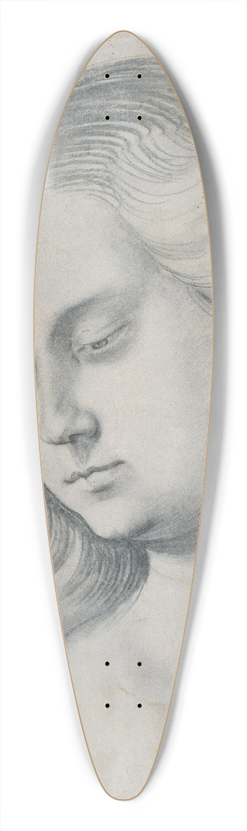 Hans Baldung - A womans bust 39.3 inch art pintail longboard deck