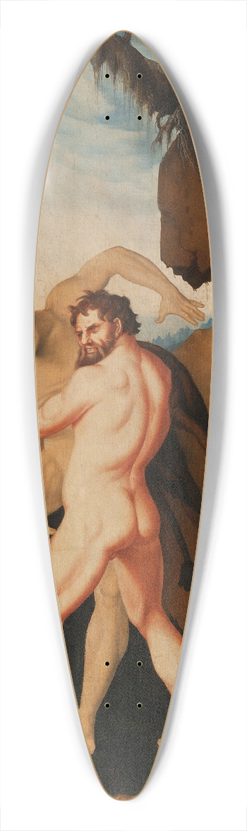 Hans Baldung - Hercules and Antaeus 39.3 inch art pintail longboard deck