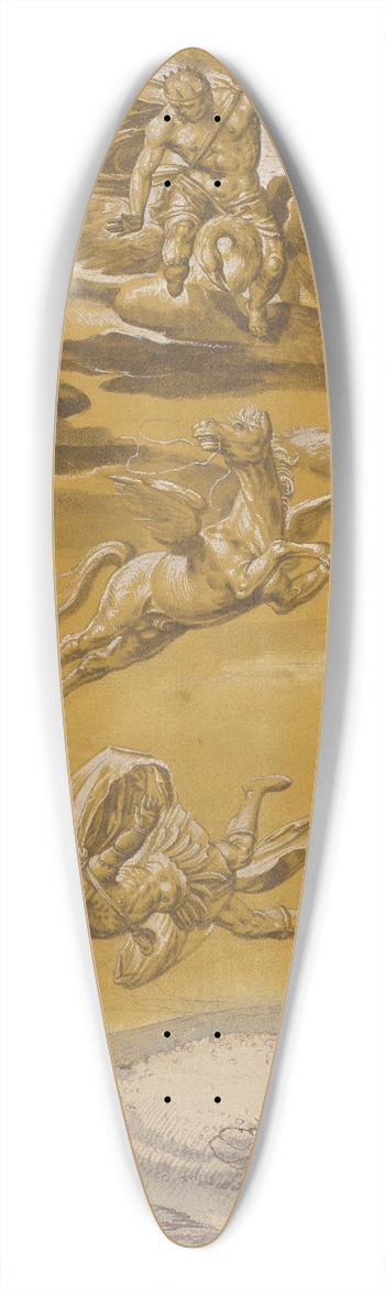 Hans Bock the Elder - Sturz des Bellerophon 39.3 inch art pintail longboard deck