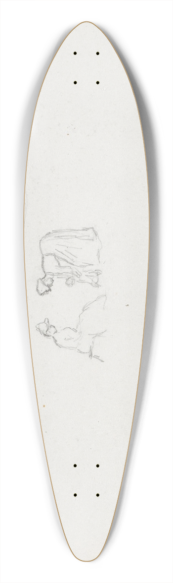 Hans Gude - Figurstudier, Rgen 39.3 inch art pintail longboard deck
