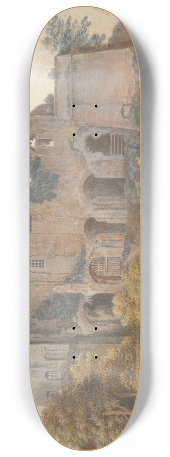 John Warwick Smith - In the Camp Vaccinio at Rome 8.25 inch art skate deck