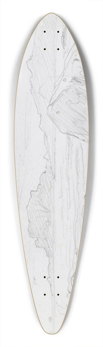 Hans Gude - Steinet strand 39.3 inch art pintail longboard deck