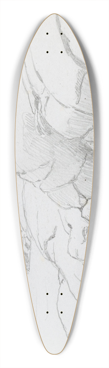 Hans Gude - Svaberg 39.3 inch art pintail longboard deck