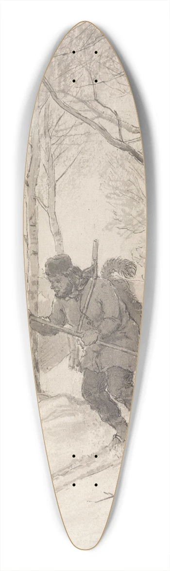 Hans Gude - Venturing downhill 39.3 inch art pintail longboard deck