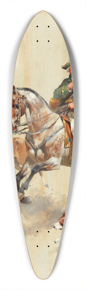 Hans Haag - Aufbruch zur Jagd 39.3 inch art pintail longboard deck