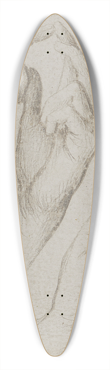 Hans Holbein The Elder - Studienblatt mit drei Hnden 39.3 inch art pintail longboard deck
