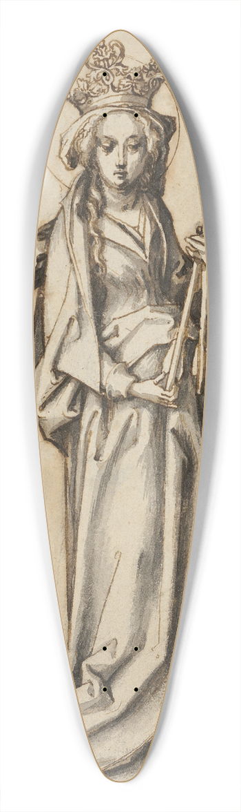 Hans Holbein The Elder - St. Ursula 39.3 inch art pintail longboard deck