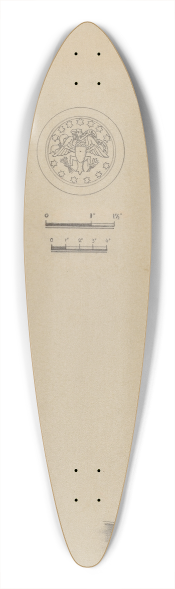 Hans Korsch - Fire Shovel 39.3 inch art pintail longboard deck