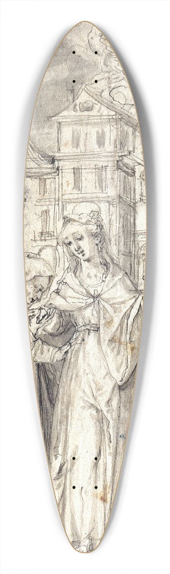 Hans Krumper - The Visitation 39.3 inch art pintail longboard deck