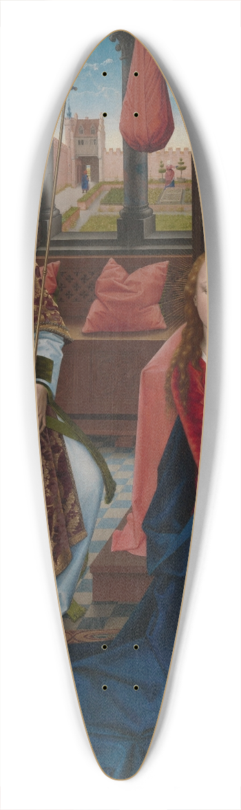 Hans Memling - The Annunciation 39.3 inch art pintail longboard deck