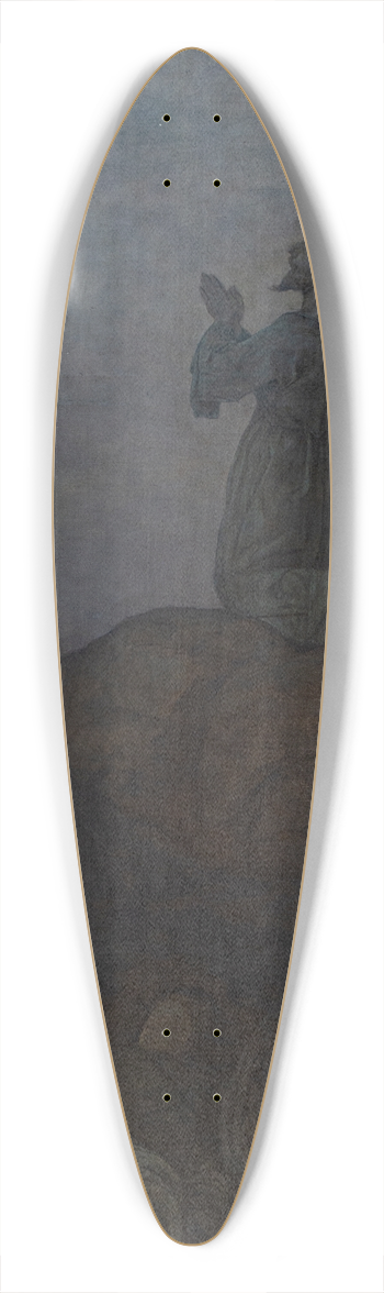 Hans Thoma - Christus am lberg 39.3 inch art pintail longboard deck