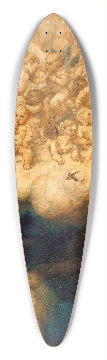 Hans Thoma - Cloud of Angels 39.3 inch art pintail longboard deck