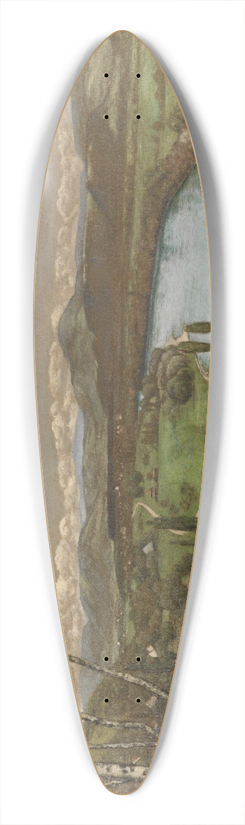 Hans Thoma - Das Rheintal bei Sckingen 39.3 inch art pintail longboard deck