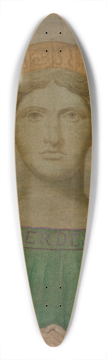 Hans Thoma - Die Erde 39.3 inch art pintail longboard deck