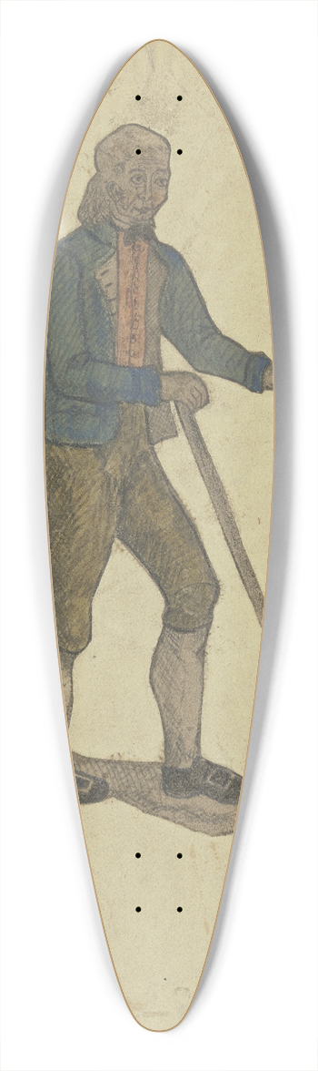 Hans Thoma - Farmer from the Black Forest 39.3 inch art pintail longboard deck