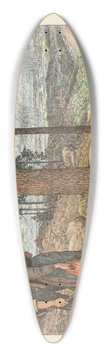 Hans Thoma - Heimatlos 39.3 inch art pintail longboard deck