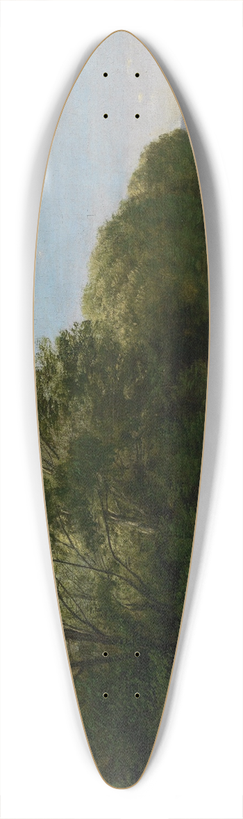 Hans Thoma - Landschaft mit weidenden Pferden 39.3 inch art pintail longboard deck