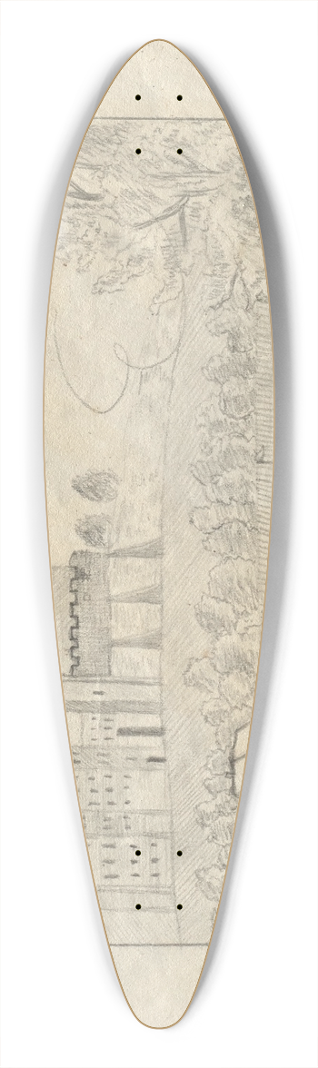 Hans Thoma - Sketchbook 39.3 inch art pintail longboard deck