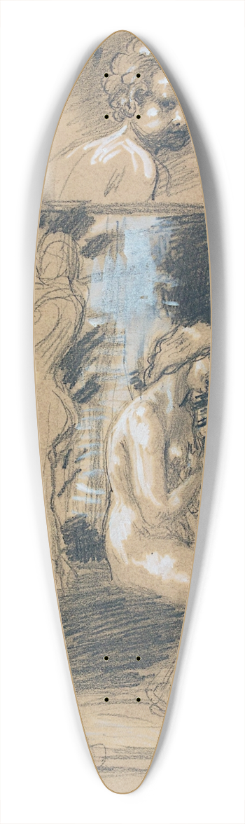 Hans Von Mares - Praise of Modesty 39.3 inch art pintail longboard deck