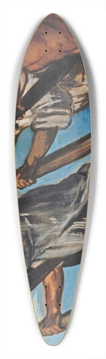 Hans Von Mares - The Rowers 39.3 inch art pintail longboard deck