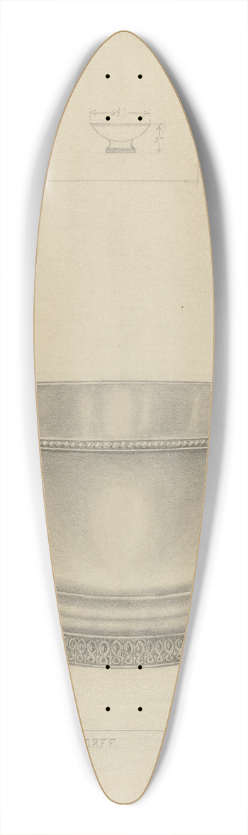 Hans Westendorff - Silver Bowl 39.3 inch art pintail longboard deck