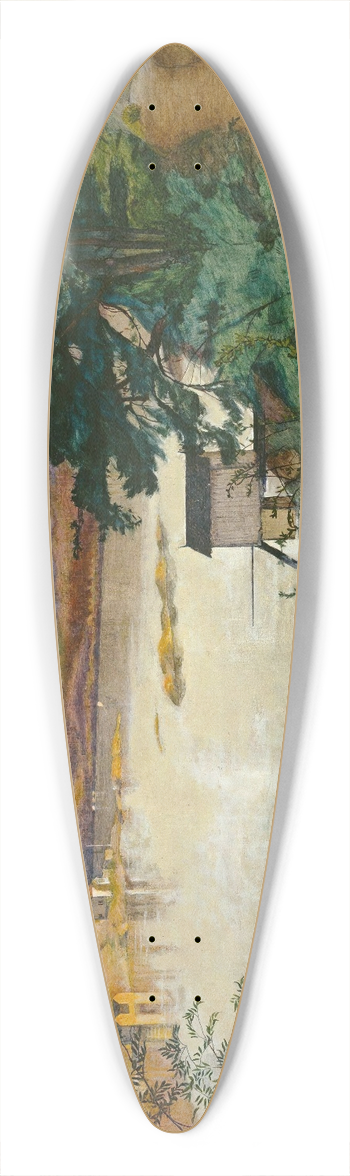 Harald Sohlberg - Untitled 39.3 inch art pintail longboard deck