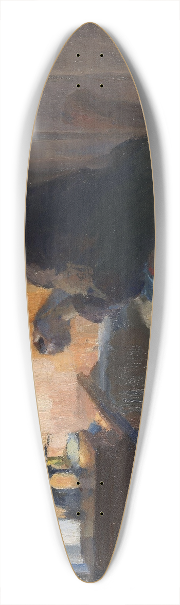 Harriet Backer - By Lamp Light 39.3 inch art pintail longboard deck