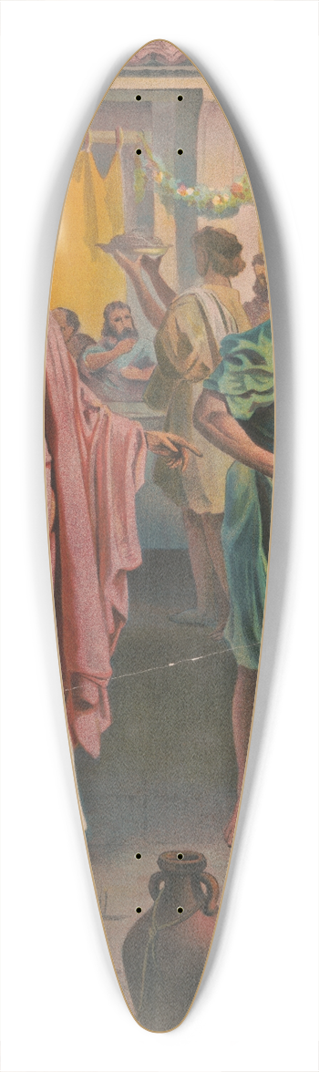 Harris, Jones & Co - Christs first miracle 39.3 inch art pintail longboard deck