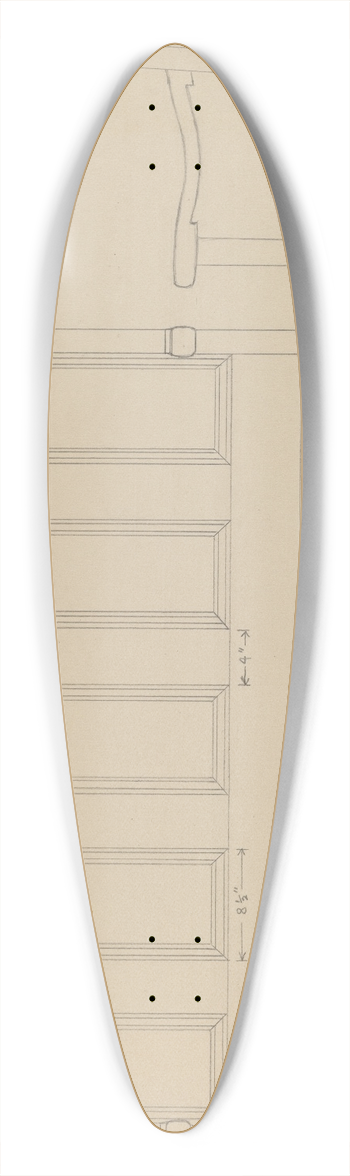 Harry Eisman - Settee 39.3 inch art pintail longboard deck