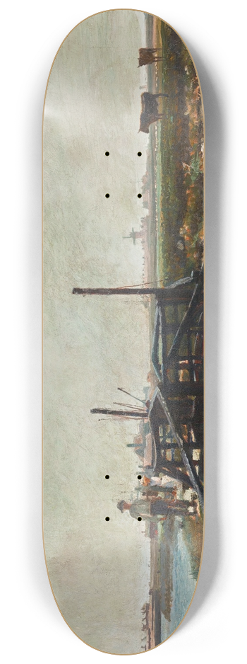 John William Buxton Knight - On The Marshes 8.25 inch art skate deck