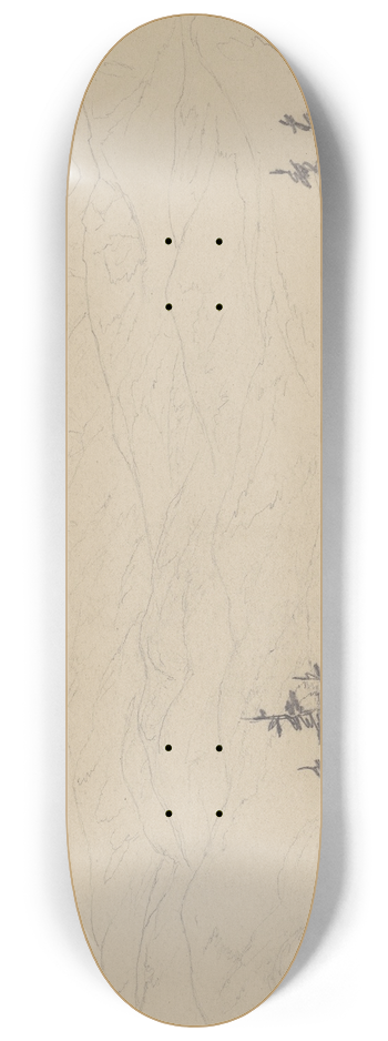 John William Casilear - Mountain Landscape 8.25 inch art skate deck