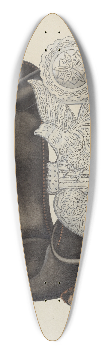 Harry Mann Waddell - Stirrup 39.3 inch art pintail longboard deck