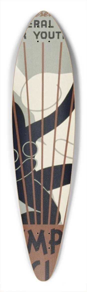 Harry Reminick - The Emperors New Clothes 39.3 inch art pintail longboard deck