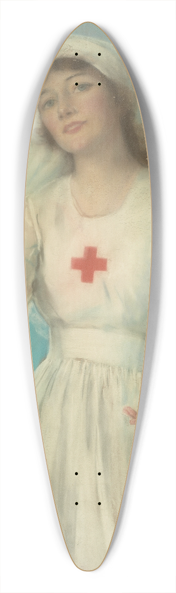 Haskell Coffin - Red Cross Nurse 39.3 inch art pintail longboard deck
