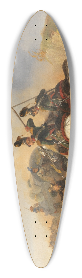 Heinrich Ambros Eckert - berfallsszene 39.3 inch art pintail longboard deck