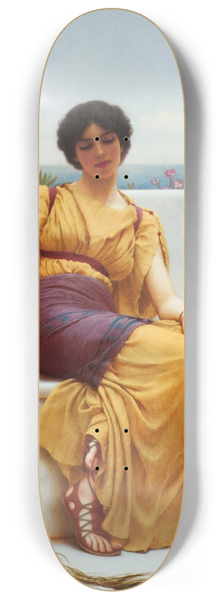 John William Godward - Idleness 8.25 inch art skate deck