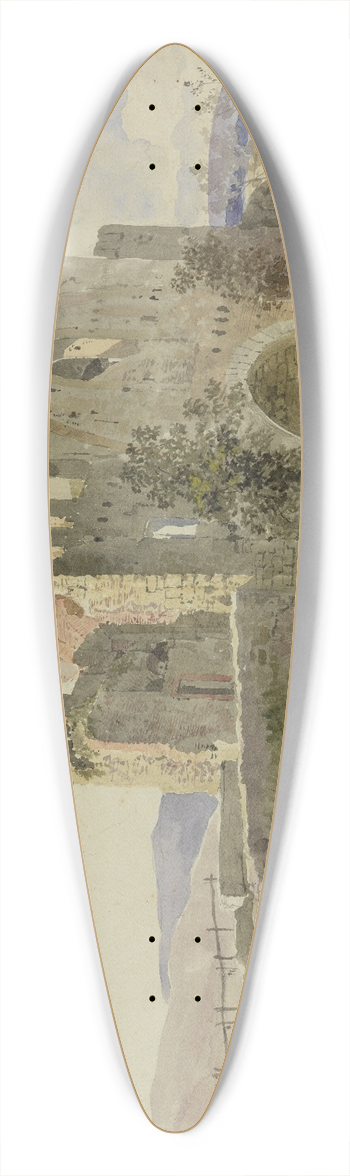 Heinrich Brkel - Ponte Nomentano bei Rom 39.3 inch art pintail longboard deck