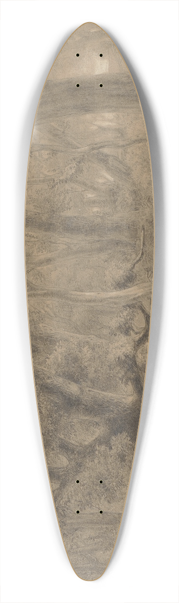 Heinrich Dreber - Waldinneres 39.3 inch art pintail longboard deck