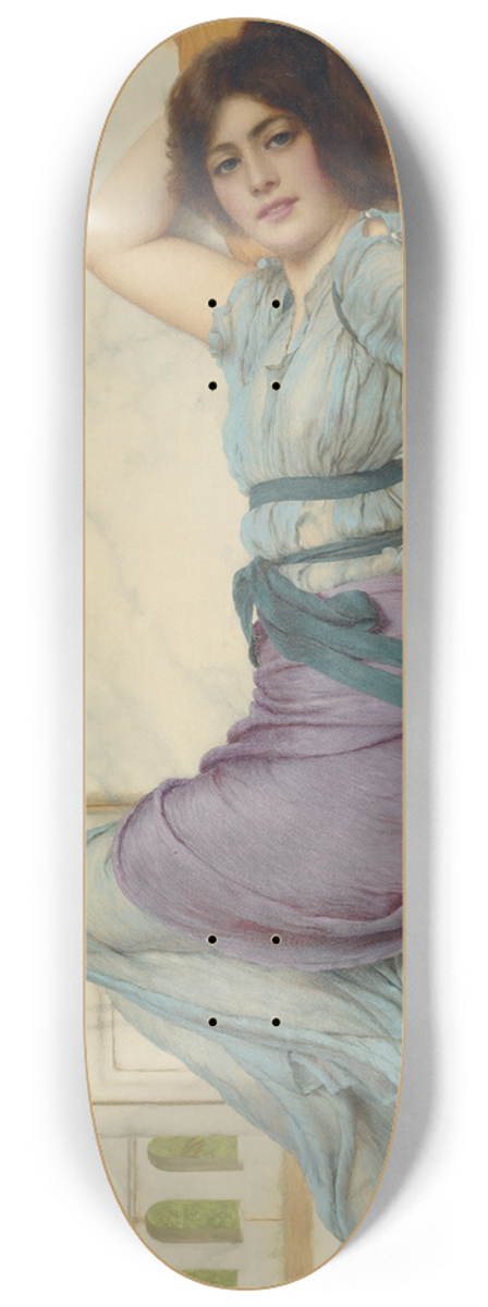 John William Godward - Mischief and Repose 8.25 inch art skate deck