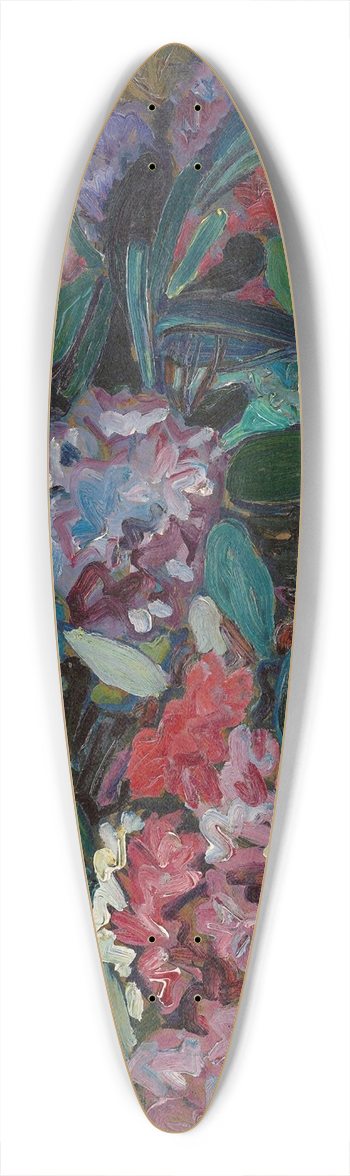 Heinrich Vogeler - Blumenstilleben mit Rhododendron 39.3 inch art pintail longboard deck