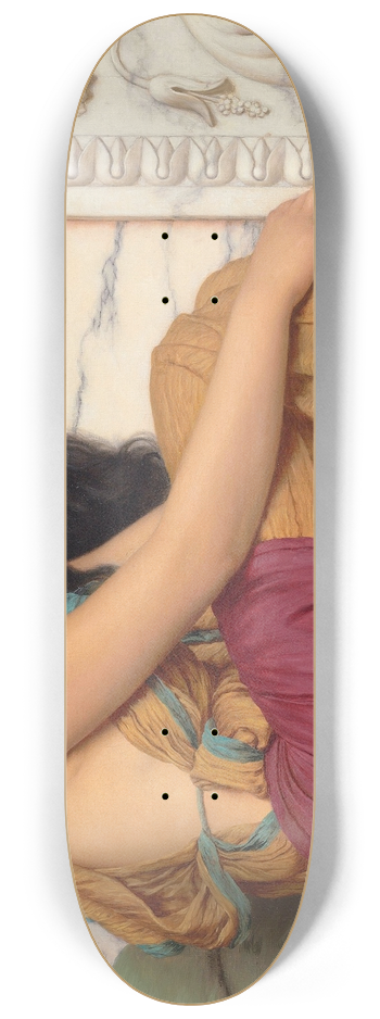 John William Godward - The Tired Danseuse 8.25 inch art skate deck
