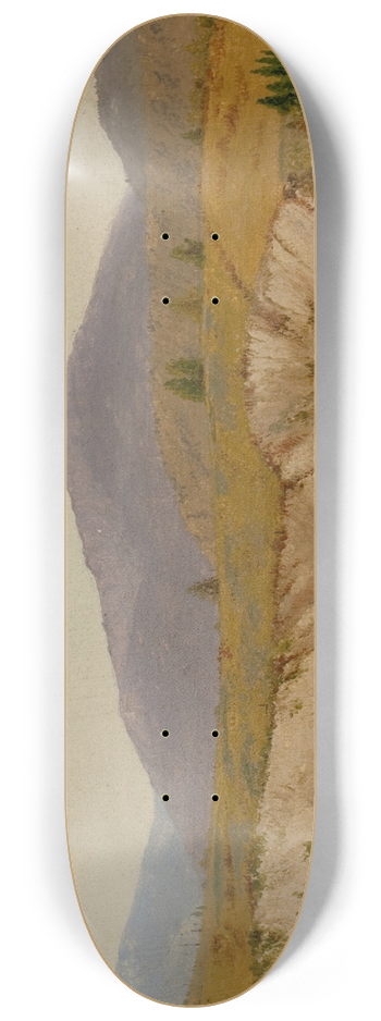 John William Hill - Landscape with Mountains 8.25 inch art skate deck