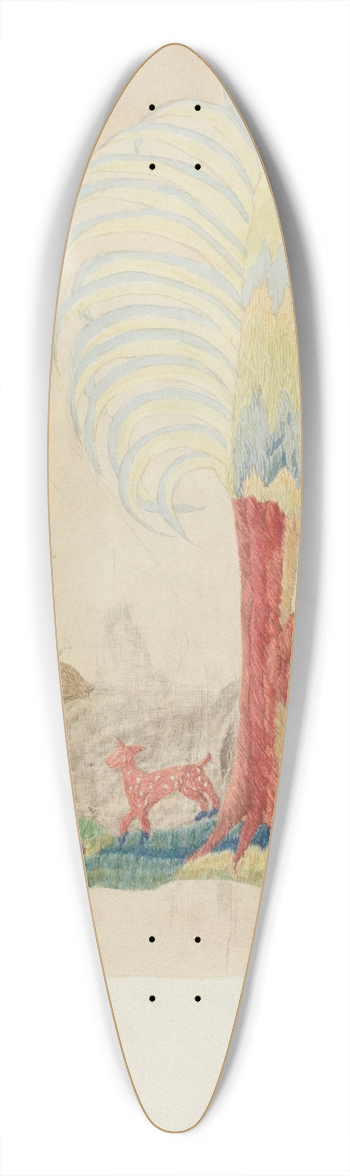 Helen Dana - Crewel Embroidery 39.3 inch art pintail longboard deck