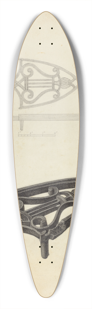Helen Hobart - Flat Iron Holder 39.3 inch art pintail longboard deck