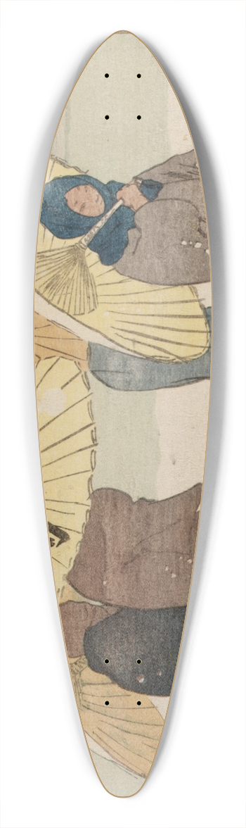Helen Hyde - A Snowy Day 39.3 inch art pintail longboard deck