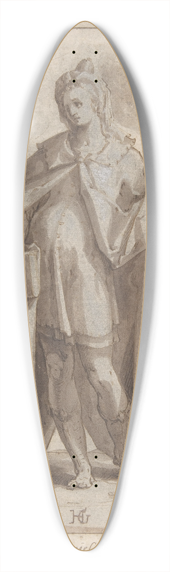 Hendrick Goltzius - The Prophet Daniel in a Landscape 39.3 inch art pintail longboard deck
