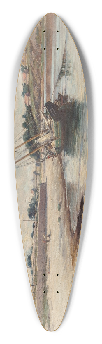 Hendricks A. Hallett - Nahant, Massachusetts 39.3 inch art pintail longboard deck
